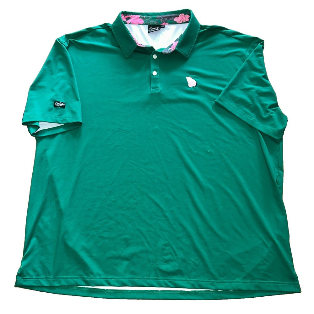 Sunday Swagger Golf Polo Mens 4XL Green Stretch